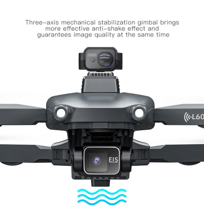 Drones with camera and stabilization gimbal on a white background