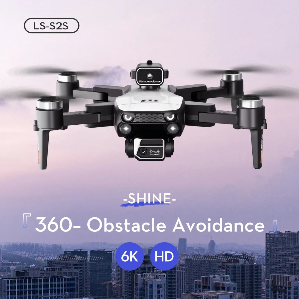 Drone with 360-obstacle avoidance and 6K HD camera in an urban setting