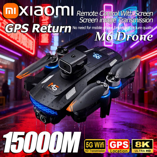 Xiaomi M6 Drone with screen image transmission on a colorful background