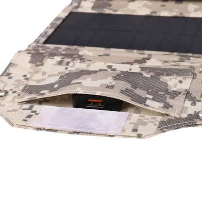 Camouflage solar panel with digital pattern on a white background