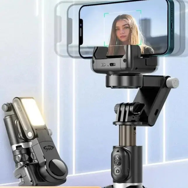 3-in-1 phone holder with built-in ring light and tripod stand for stable photography and video recording