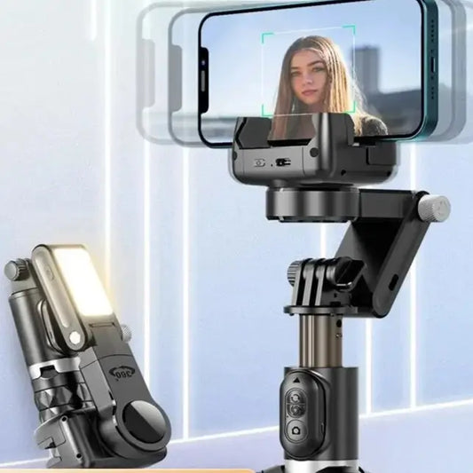 3-in-1 phone holder with built-in ring light and tripod stand for stable photography and video recording