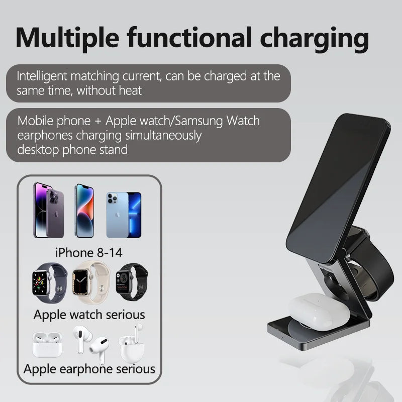Wireless Private Fast Charger | 3-in-1 Charging Station