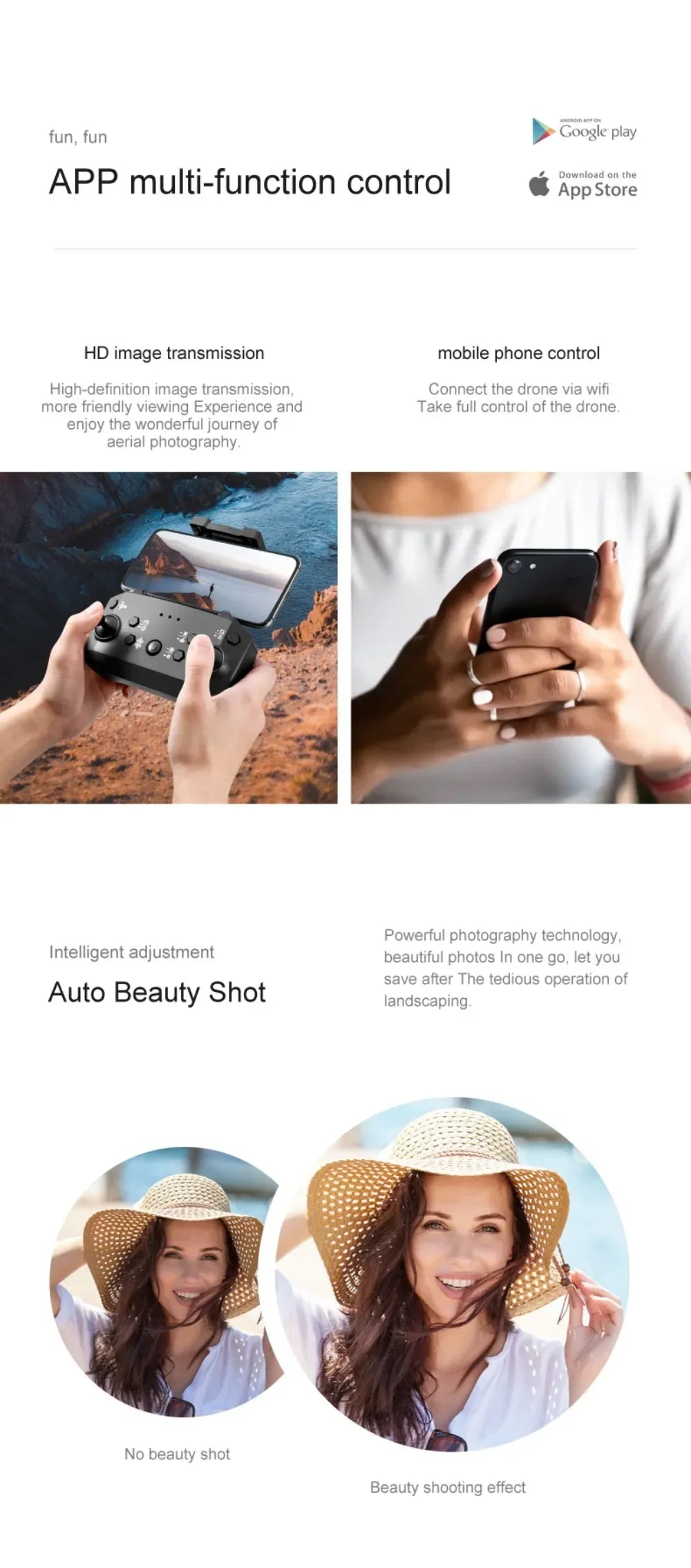 Smartphone app interface with multiple functions and user interactions.