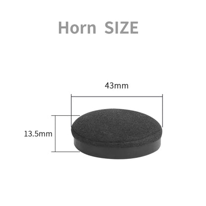 Black foam block with measurements on a white background