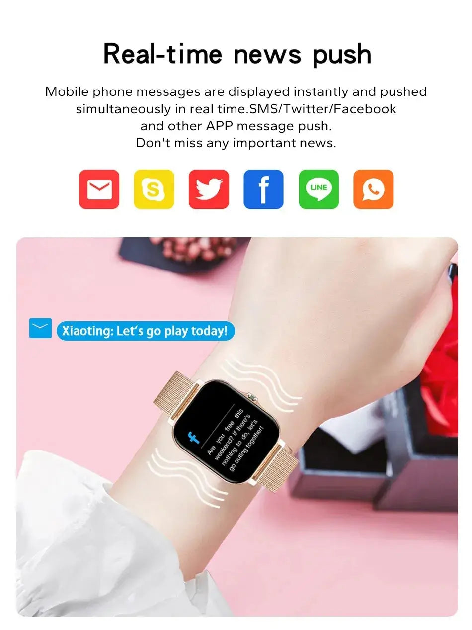 2024 Smart Watch for Men &amp; Women | Full Touch Screen, Sport Fitness, BT Call | Ideal Gift