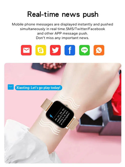2024 Smart Watch for Men &amp; Women | Full Touch Screen, Sport Fitness, BT Call | Ideal Gift