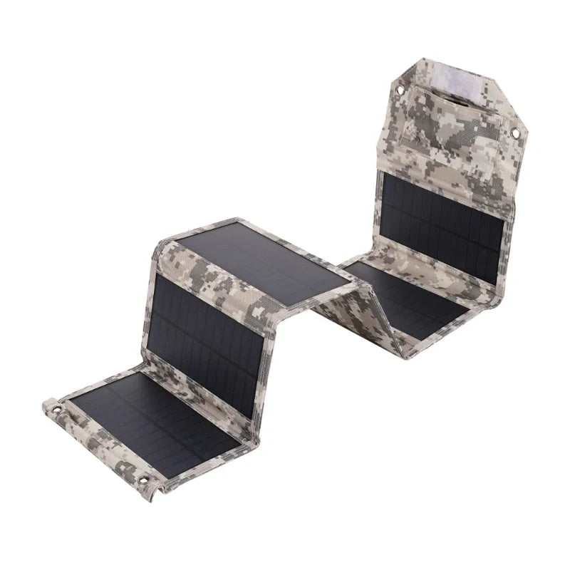 Camouflage solar panel on a white background