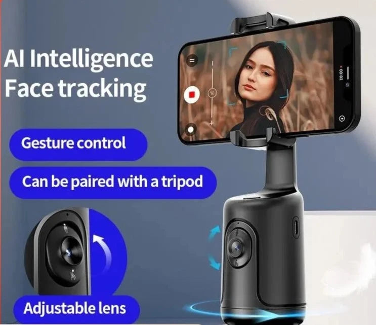 Intellig Ai New Mini Selfie Stick - Automatic Tracking, 360 Degree Rotation
