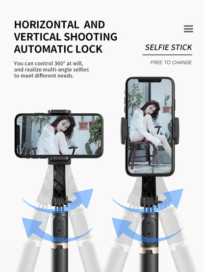 Bluetooth Stabilizer Selfie Stick Tripod with Gimbal
