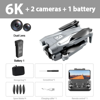 Multifunctional tool with dual lenses, battery, storage bag, screwdriver, and remote control on a white background.
