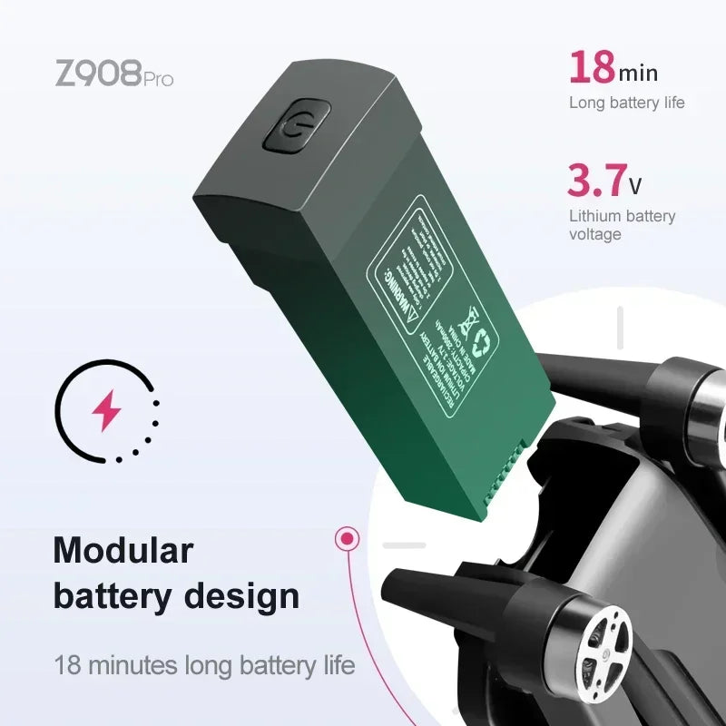 Green battery pack attached to a device with specifications displayed on a white background