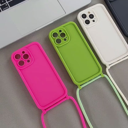 Crossbody Adjustable Lanyard Phone Case for iPhone 17/16/15/14/13/12/11 Pro Max & SE