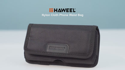 Mobile Phone Waist Bag – Nylon Holster Case with Belt Clip