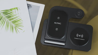 3 in 1 Wireless Charger Pad Stand for iPhone, Apple Watch & AirPods